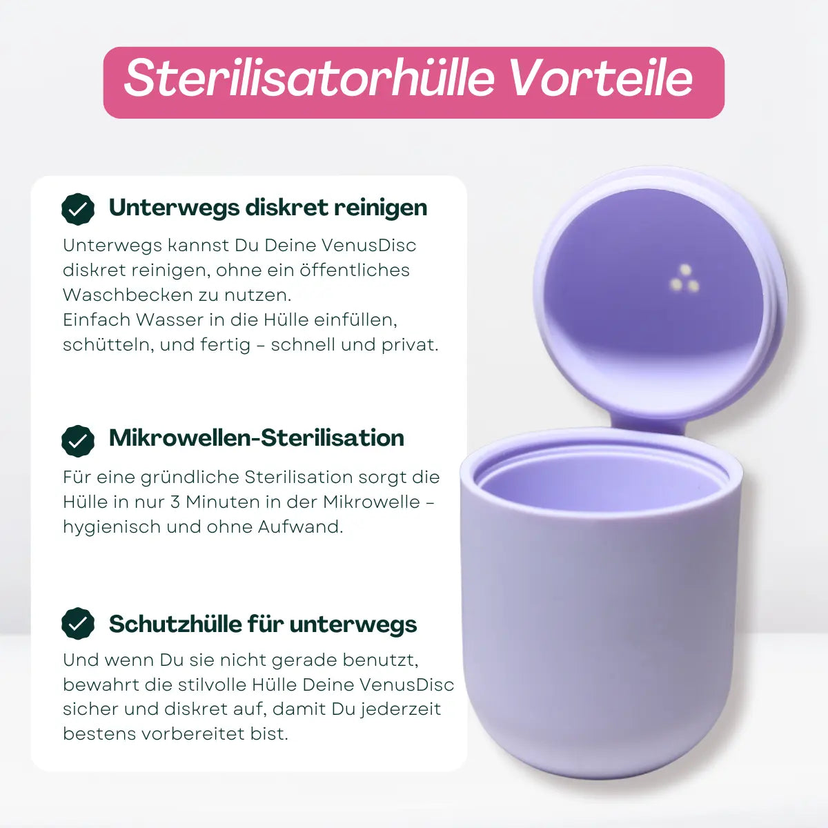 Sterilisator für Menstruationsscheibe – einfach in der Mikrowelle verwenden